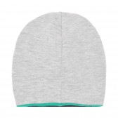 Памучна шапка с две лица за бебе, в сив и зелено Cool club 293515 4