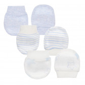 Комплект от 3 чифта памучни ръкавички за бебе момче Cool club 294303 