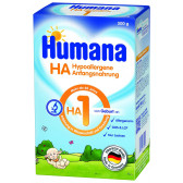 Ha1 хипоалергенна храна за кърмачета, 0+ месеца, кутия 500 гр. Humana 2949 
