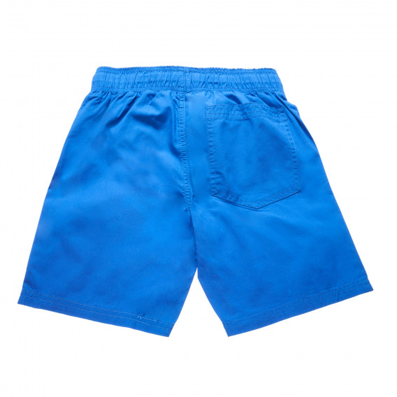 Памучни къси панталони с щампа за момче сини Name it 29506 2