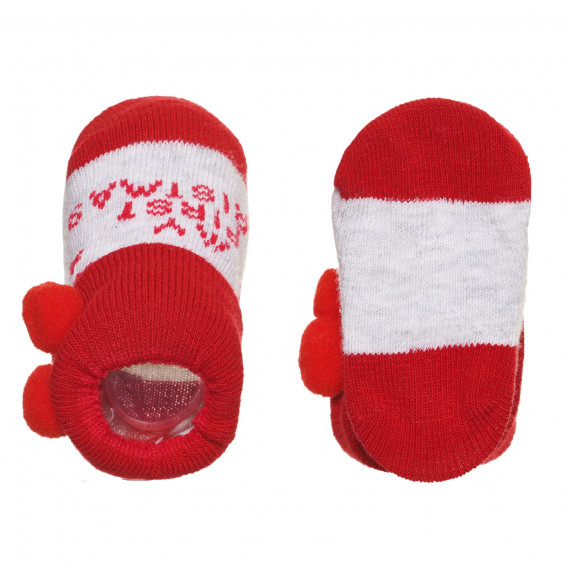 My first Christmas - чорапи за бебе, многоцветни Cool club 295101 3