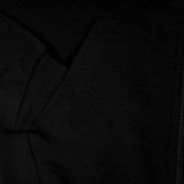 Памучен суитшърт с качулка и джобове, черен Benini 295170 2