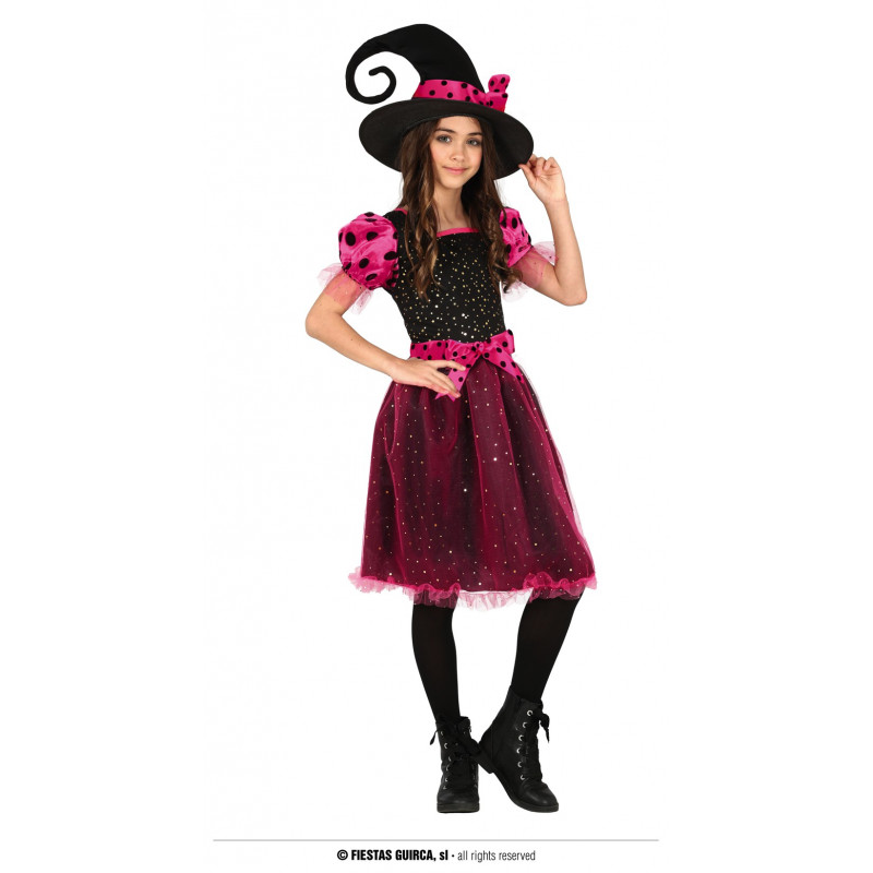 Карнавален костюм вещица, черно и розово  295352