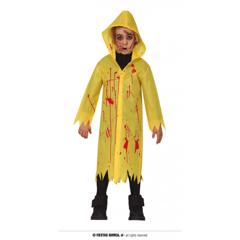 Карнавален костюм зомби горски дъждобран, жълт  295355