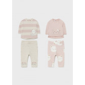 Комплект за бебе ECOFRIENDS от четири части, розово Mayoral 295366 