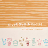 Тетрадка Sunshine, 17x24 см, 80 листа, широки редове, оранжева Gipta 295398 2