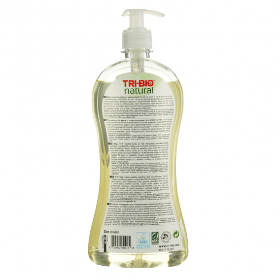 Натурален еко препарат за съдове, пластмасова бутилка, 840 мл. Tri-Bio 295563 2