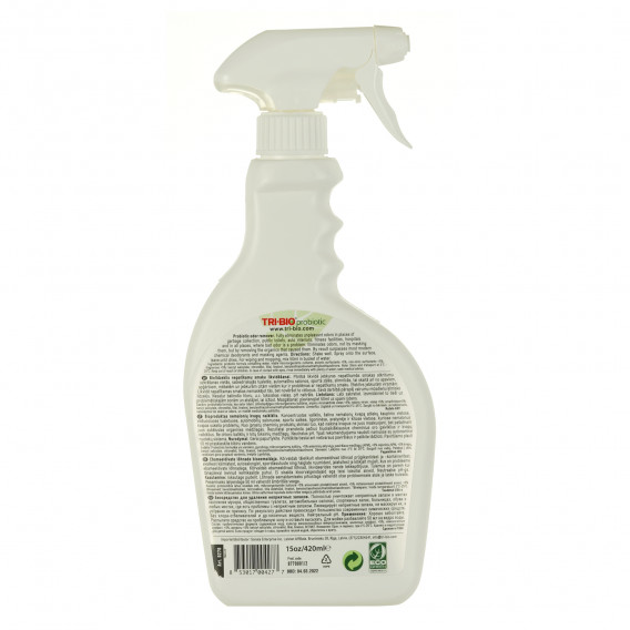Пробиотичен отстранител на миризми, пластмасова бутилка с дозатор, 420 мл. Tri-Bio 295614 3