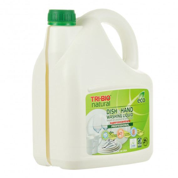 Натурален еко течен препарат за миене на съдове, пластмасова бутилка, 2.84 л. Tri-Bio 295626 2