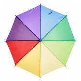 Детски чадър в цветовете на дъгата, синя дръжка Dino Toys 295884 