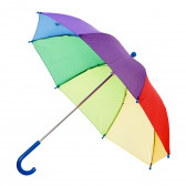 Детски чадър в цветовете на дъгата, синя дръжка Dino Toys 295886 3
