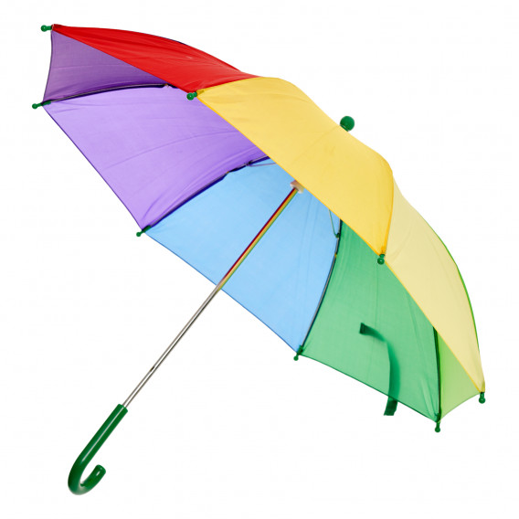 Детски чадър в цветовете на дъгата, зелена дръжка Dino Toys 295888 2