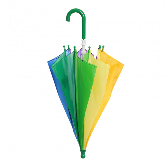 Детски чадър в цветовете на дъгата, зелена дръжка Dino Toys 295889 3