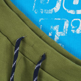 Памучен комплект от две части в синьо и зелено за момче Name it 295897 4