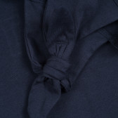 Тениска от органичен памук с изрязани ръкави за момиче тъмно синя Name it 295921 3