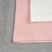 Комплект от два броя блуза с дълъг ръкав в бяло и розово за момиче Name it 295956 5