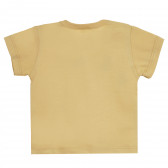 Памучна тениска с графичен принт за бебе, бежава Pinokio 295986 4