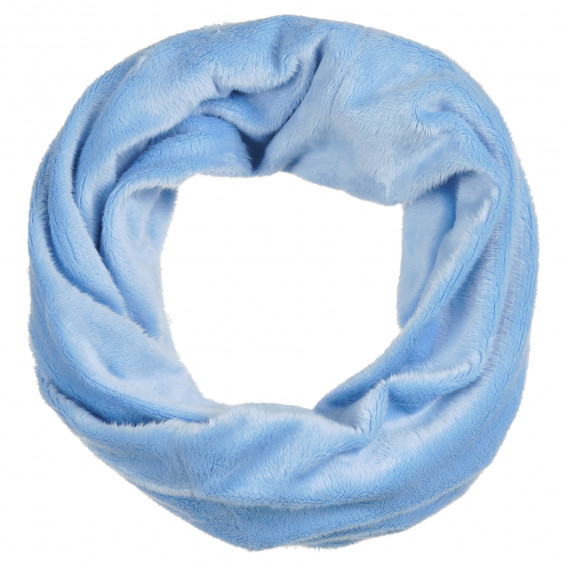 Плюшен шал за момче от мека материя в син цвят TUTU 296109 