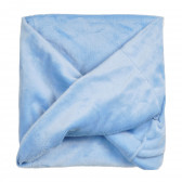 Плюшен шал за момче от мека материя в син цвят TUTU 296110 2