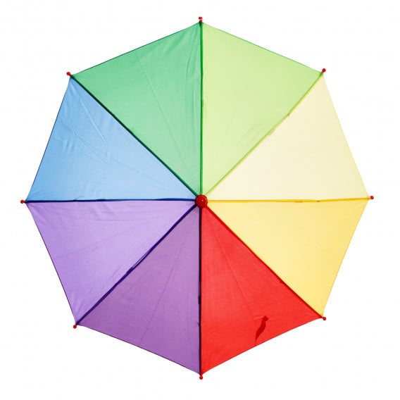 Детски чадър в цветовете на дъгата, червена дръжка Dino Toys 296120 