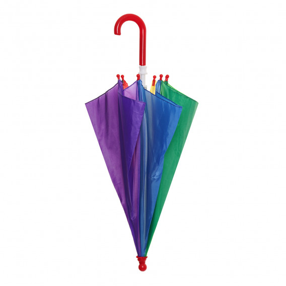 Детски чадър в цветовете на дъгата, червена дръжка Dino Toys 296121 2