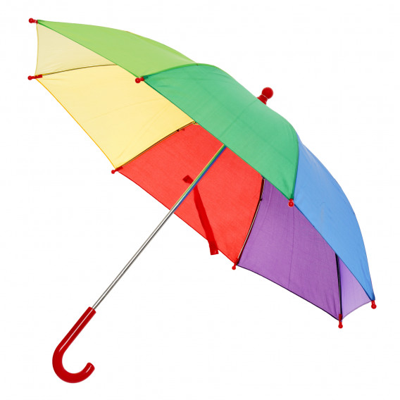 Детски чадър в цветовете на дъгата, червена дръжка Dino Toys 296122 3