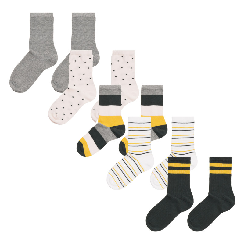 Комплект от 5 чифта чорапи за момиче  296130