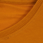 Блуза с дълъг ръкав от органичен памук, оранжева Name it 296225 3