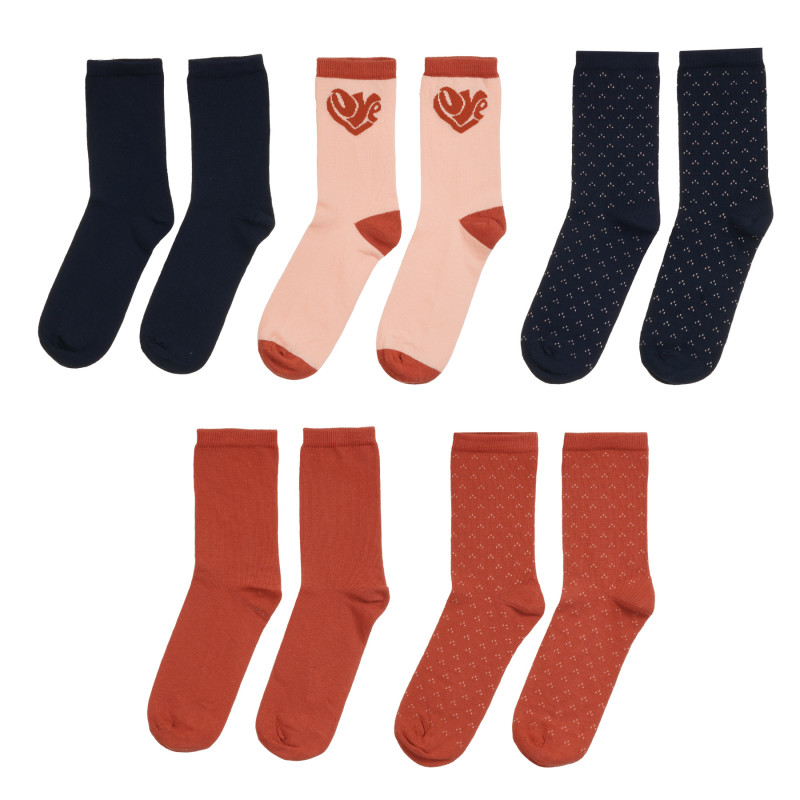 Комплект от пет броя разноцветни чорапи  296255