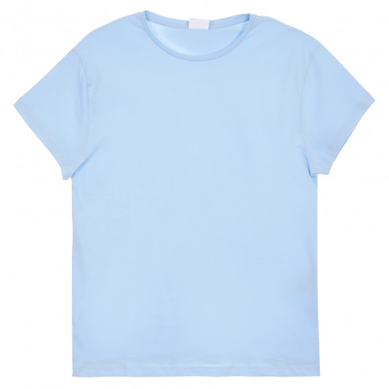 Памучна блуза с къси ръкави за бременни, синя Mamalicious 296408 