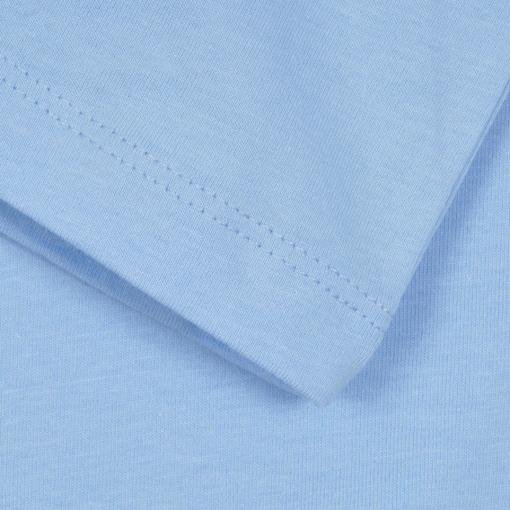 Памучна блуза с къси ръкави за бременни, синя Mamalicious 296410 3