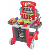 Игрален център - детска кухня куфар, червена BUBA 296511 