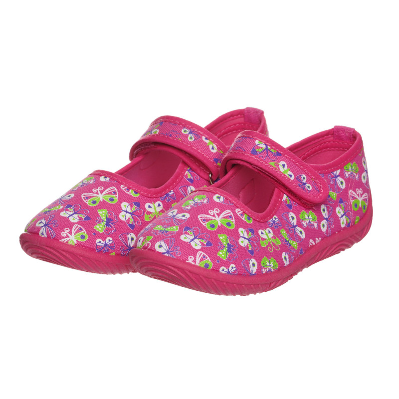 Chicco Пантофи с принт на пеперуди, розови за момиче . Произход | Kidso.bg