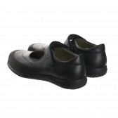 Кожени обувки балеринки с декоративни шевове, черни Chicco 296985 5