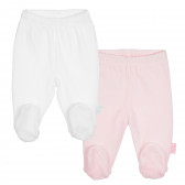 Памучен комплект от два броя ританки за бебе, бяло и розово Chicco 298059 