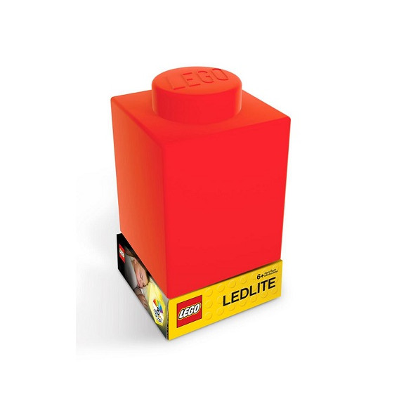 LED силиконова нощна лампа, червена Lego 298578 