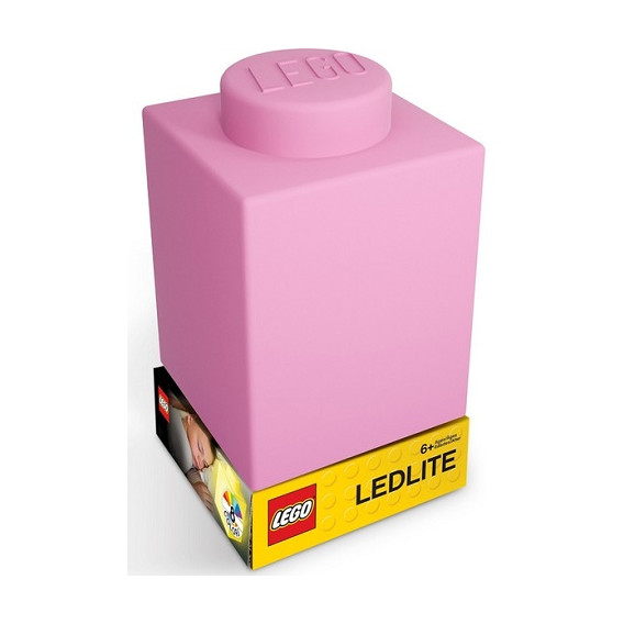 LED силиконова нощна лампа, розова Lego 298580 