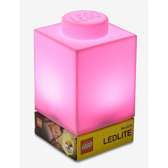 LED силиконова нощна лампа, розова Lego 298581 2