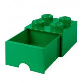 Кутия-чекмедже за съхранение, Brick, зелена Lego 298590 