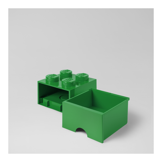 Кутия-чекмедже за съхранение, Brick, зелена Lego 298591 2