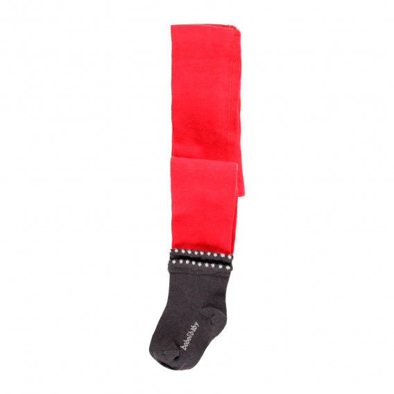Чорапогащник за бебе с декоративно чорапче,червен Boboli 298608 