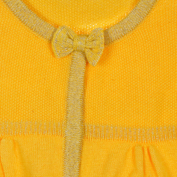 Плетена жилетка с панделка за бебе, жълта Chicco 298730 6