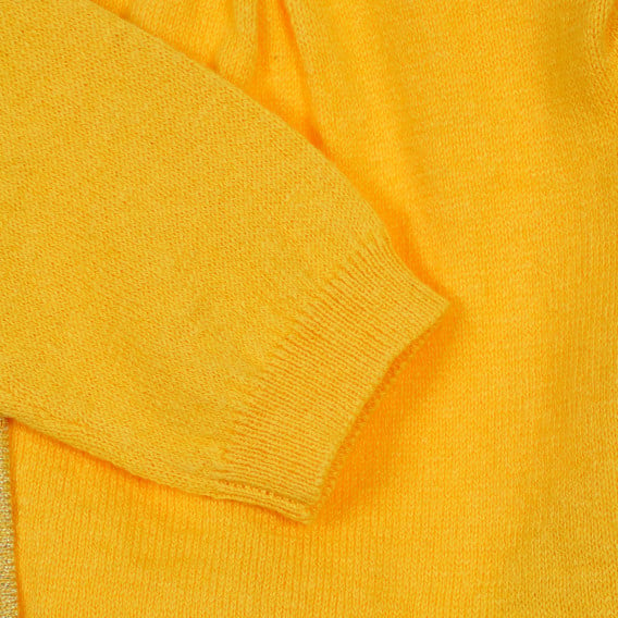 Плетена жилетка с панделка за бебе, жълта Chicco 298732 3