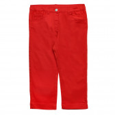 Памучен панталон за бебе, червен Chicco 298829 4