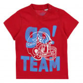 Памучна тениска GO TEAM за бебе, червена Chicco 298944 5