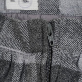 Памучни карирани панталонки за бебе, сиви Chicco 299138 3