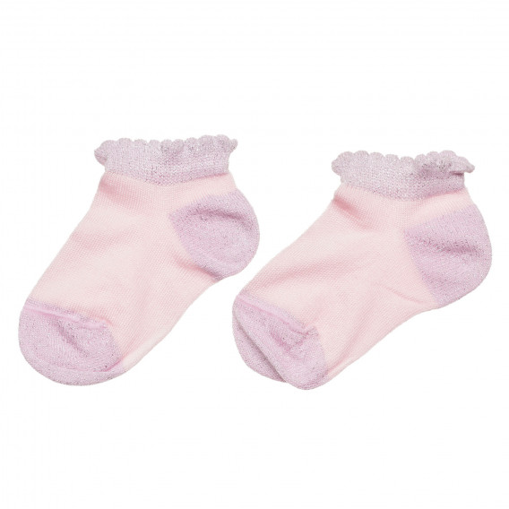 Памучен комплект от два броя чорапи с блестящи акценти Chicco 299673 2