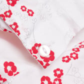 Памучен къс панталон с флорален принт за бебе, бял Chicco 299967 6