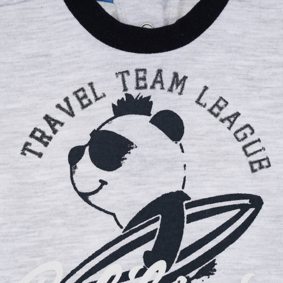 Памучна тениска TRAVEL TEAM LEAGUE за бебе, сива Chicco 300138 2