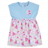 Памучна рокля с цветя за бебе, многоцветна Chicco 300629 5